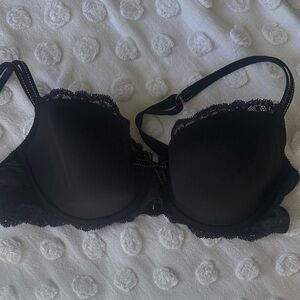 Chantelle Black Lace Trim Bra | 34D